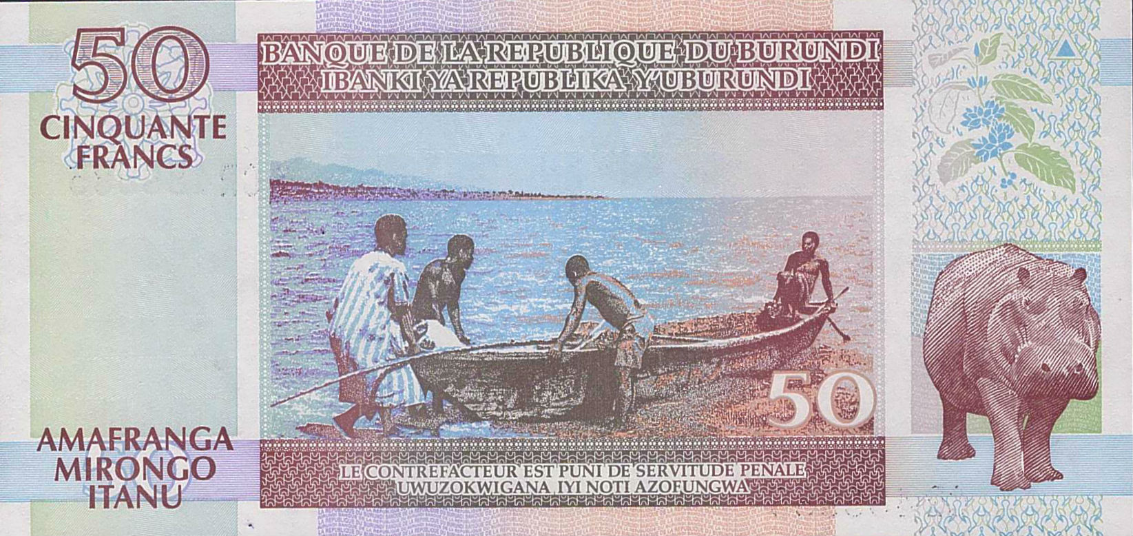 Burundi 50 2001 UNC P-36/c